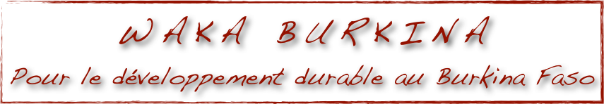 WAKA BURKINA
Pour le développement durable au Burkina Faso
